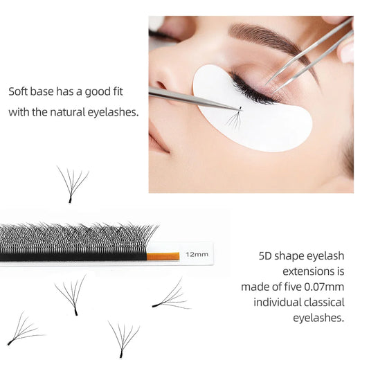 5D W Shape Big Bundle Eyelash Extension