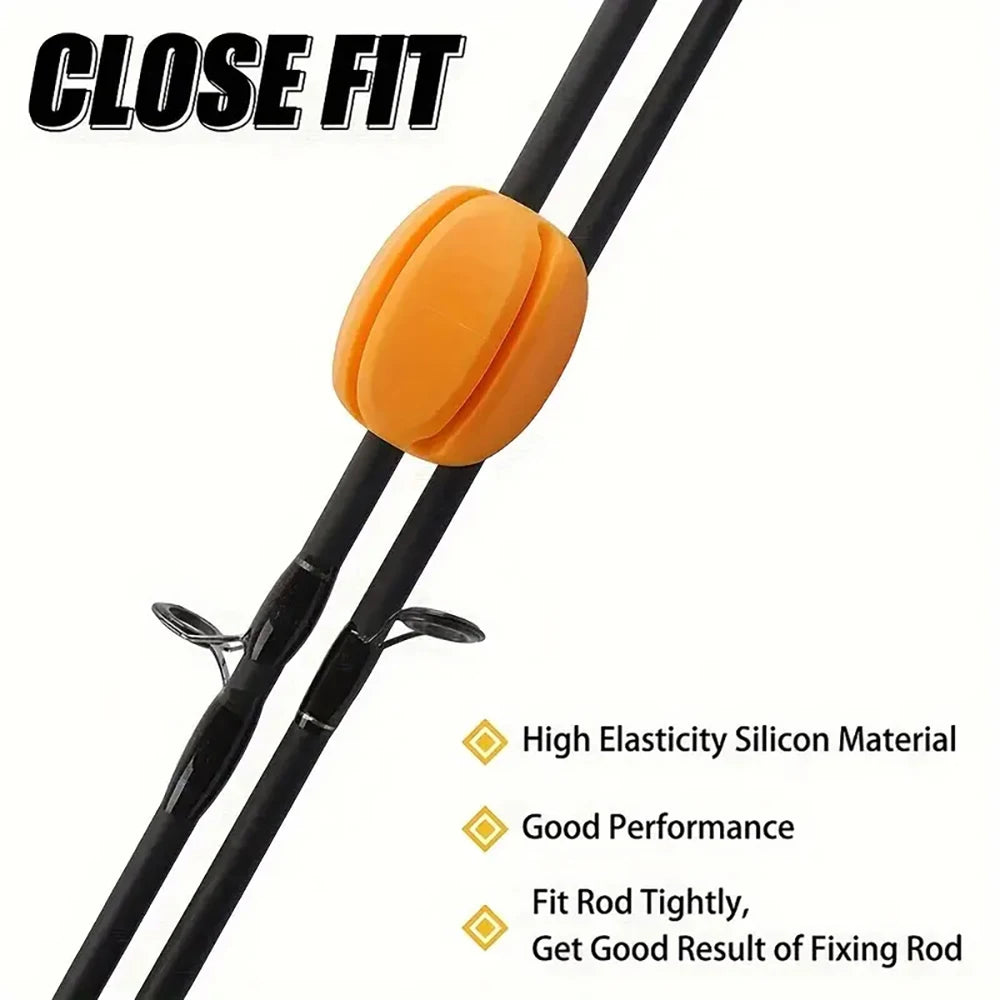 Non-Slip Silicone Rod Ball - Retaining Clip Rod Holder Protector