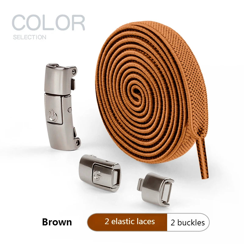 No Tie Elastic Shoe Laces - Metal Lock