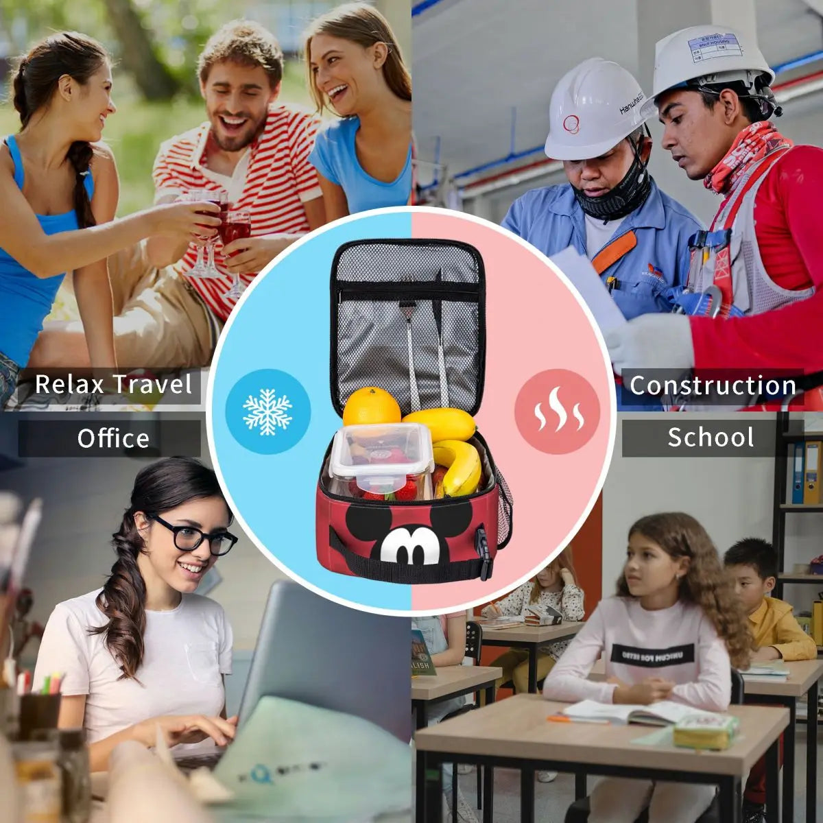 Mickey Mouse Insulated Lunch Bags