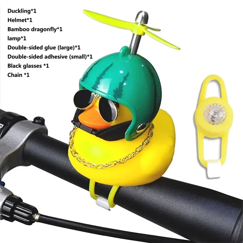 Yellow Duck Bicycle Handlebar, Car Hood, Kid's Helmet Accessory