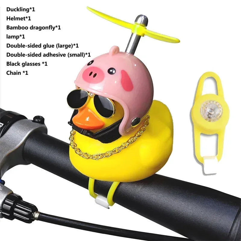 Yellow Duck Bicycle Handlebar, Car Hood, Kid's Helmet Accessory
