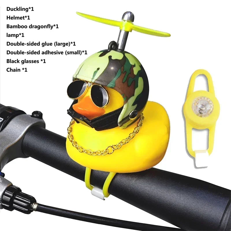 Yellow Duck Bicycle Handlebar, Car Hood, Kid's Helmet Accessory
