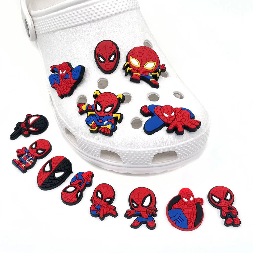 Super Hero Spiderman Shoe Charms - 13pcs