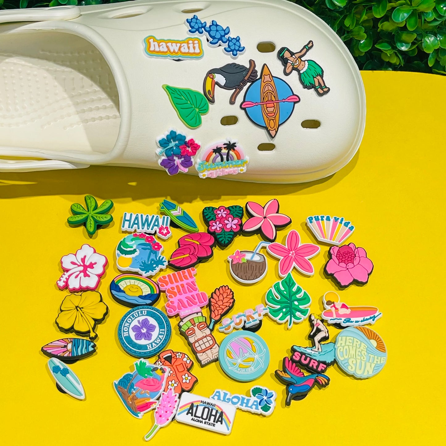 Hawaii Summer Vibes Shoe Charms - 1 piece