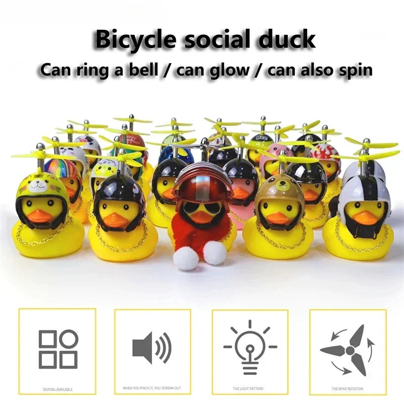 Yellow Duck Bicycle Handlebar, Car Hood, Kid's Helmet Accessory