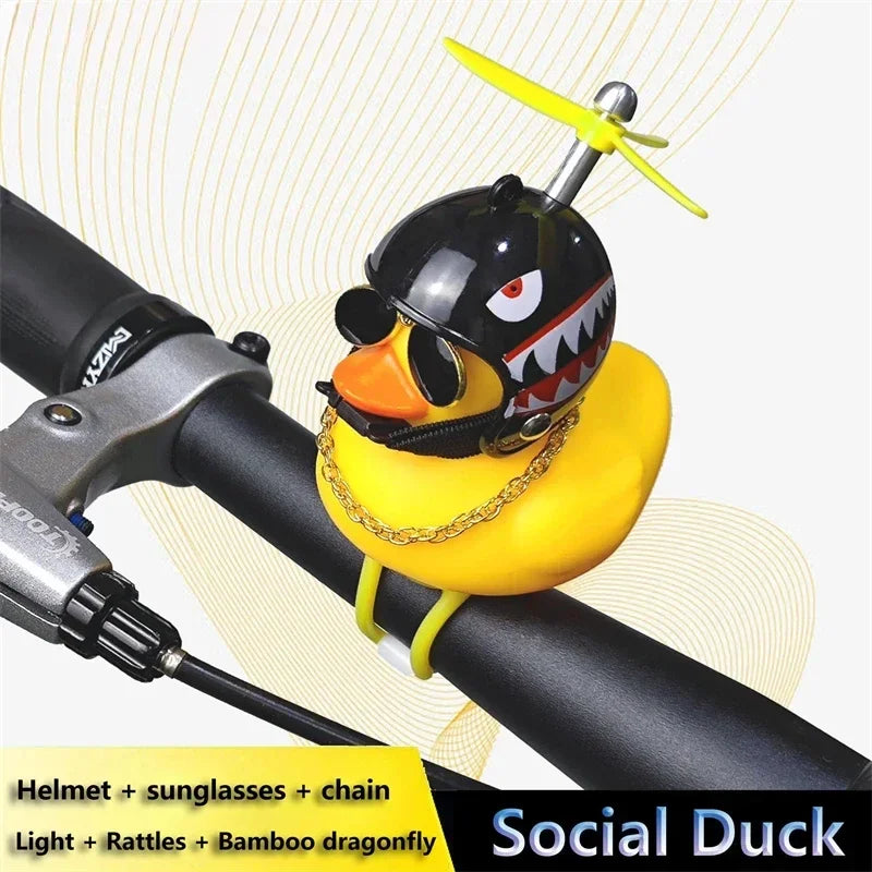 Yellow Duck Bicycle Handlebar, Car Hood, Kid's Helmet Accessory