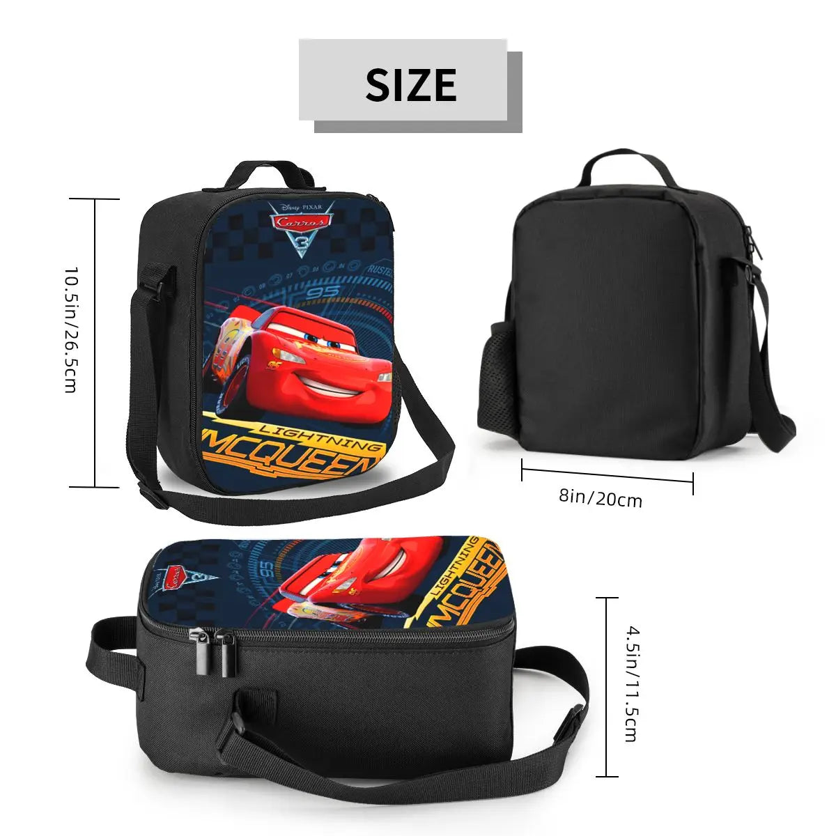 Lightning McQueen Cars Racer Insulated Lunch Bags