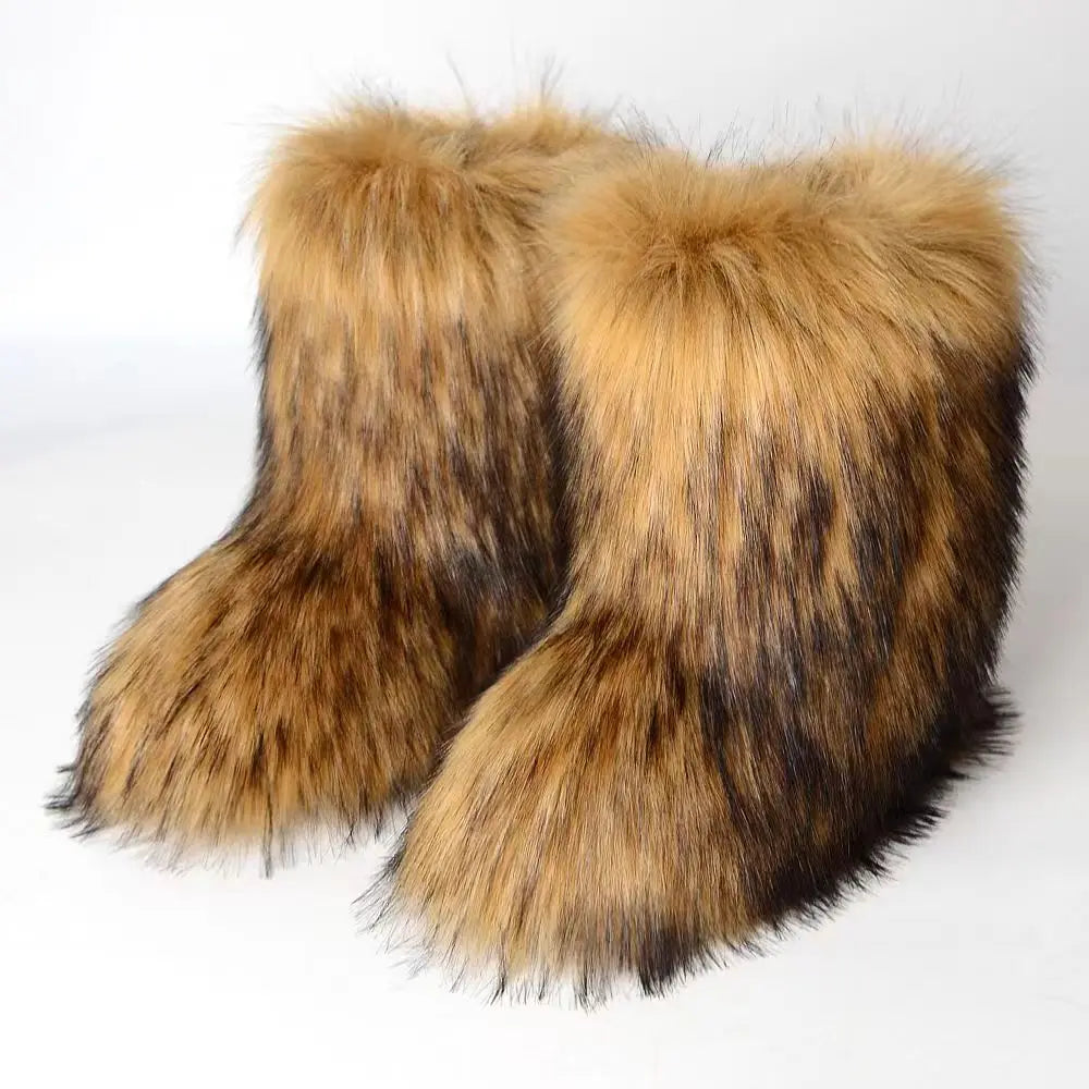Y2K Fluffy Mid-calf Fashion Snow Boots
